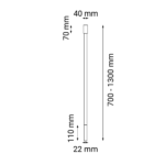 Outlet Plafon alha N - stal lakierowana- CZARNA mat (1100 mm) - obrazek 3