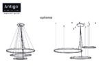 Outlet Lampa wisząca potrójna Agari Multi - Biały (1170 - 870 -570 mm) 4000K - obrazek 3