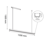 Lampa wisząca Hiate Line - Biały (1200 mm) 3000K - obrazek 2