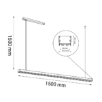 Lampa wisząca Hiate Line - Czarny (1500 mm) 3000K - obrazek 2
