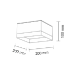 Outlet Plafon IP44 Tosa - Czarny (200x200 mm) - obrazek 2