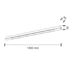 Outlet Plafon Hakoda - Biały (1300 mm) 3000K - obrazek 2