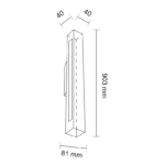 Outlet Kinkiet jednostronny Otaru - Czarny (905 mm) 4000K - obrazek 2