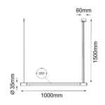 Lampa wisząca IBARA czarny - 100 cm - obrazek 3