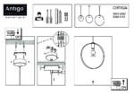 Lampa wisząca ORTIGA 2 Platynowa - (300 mm) - obrazek 4