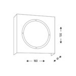 Outlet Kinkiet Kitami - Szary (160 mm) - obrazek 2