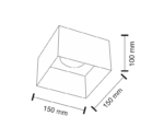Outlet Plafon Konan - Biały (150x150 mm) - obrazek 2