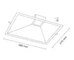 Outlet Lampa wpuszczana IP 44 Ube IL - Czarny (280mm) 3000K - obrazek 2
