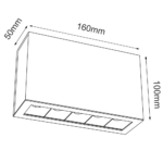 Plafon A-glare 5 - Czarny (90mm) - obrazek 2
