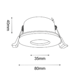 Lampa wpuszczana CHITO/ CZARNY mat /IP 54 - obrazek 2