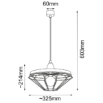 Lampa wisząca ALKABA/ platyna - obrazek 3