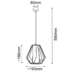 Lampa wisząca ALKAZA/ platyna - obrazek 3