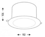 Outlet Plafon IP 44 Machida - Biały (192 mm) - obrazek 2