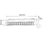 Spot KOMATSU Slim dot move - 236 mm, szynoprzewód / CZARNY 3000K - obrazek 4