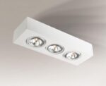 Outlet Plafon potrójny Uto H - Biały (550 mm)
