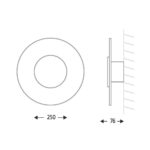 Outlet Kinkiet Mito - Biały (285 mm) 4000K - obrazek 2