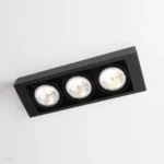 Outlet Plafon potrójny Koga - Czarny (80 mm)