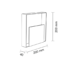 Outlet Kinkiet Nanto - Biały 3000K - obrazek 2