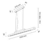 Outlet Lampa wisząca Otaru - Biały (1503 mm) 3000K - obrazek 2