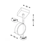Outlet Reflektor Fussa G53 - Czarny - obrazek 2