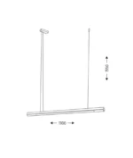 Outlet Lampa wisząca Hakoda - Czarny (1300 mm) 3000K - obrazek 2