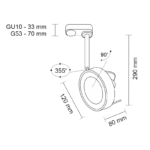 Outlet Spot Fussa G53 - Biały szynoprzewód 230V - obrazek 2