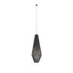 Lampa wisząca HAGATA 3/ Szara/ Pleciona