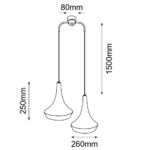 Lampa wisząca MAHAKA 2/ beżowa/Pleciona - obrazek 3