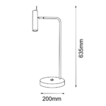 Lampa stojąca Amos - Złoty (600 mm) - obrazek 2