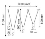 Outlet Lampa wisząca Viwin mini 3 PŁ.- Biały - obrazek 2
