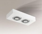 Outlet Plafon podwójny Koga H - Biały (80 mm)