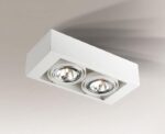 Outlet Plafon podwójny Uto - Biały (100 mm)