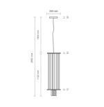 Outlet Lampa wisząca IHI - Biały- Chrom (2650 mm) - obrazek 2