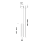 Outlet Lampa wisząca Kosame 3 PŁ. - Biały (1600 mm) - obrazek 2