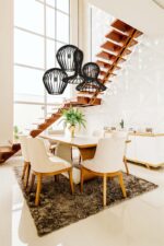 Lampa wisząca BALA/ Czarna/ Naturalne drewno - obrazek 2