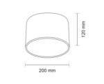 Outlet Plafon Zama - Czarny 3000K (200mm) - obrazek 2