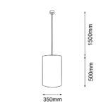 Lampa wisząca LAMEGO I Z- Czarna - obrazek 3
