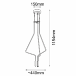 Lampa wisząca no. Vi 3 - Czarny - obrazek 3