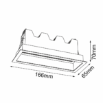 Lampa wpuszczana A - GLARE in 5 - Biały - 3000K - obrazek 2