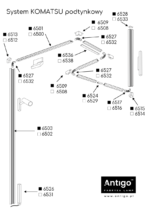 Komatsu łącznik mechaniczny liniowy + śruba Podtynk - obrazek 2