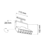 Spot KOMATSU DOT move - Czarny (112 mm) szynoprzewód 48V 3000K - obrazek 2