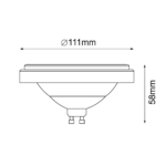 Żarówka GU10 ES111, 9W 30st, 3000K, czarna, Oxyled/ Loonari - obrazek 2