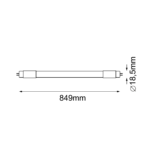 Świetlówka liniowa T5 10W LED, 3000K, Ledvance - 849 mm - obrazek 2