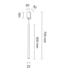 Outlet Kinkiet Kosame K1 - Czarny - obrazek 2