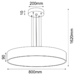 Lampa wisząca Kengo - Złoty (800mm) - obrazek 3